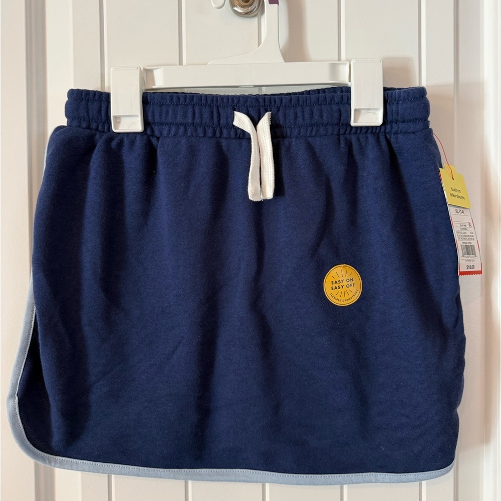 NWT Girls Target Blue Skort Built-In Bike Shorts Athletic Casual XL